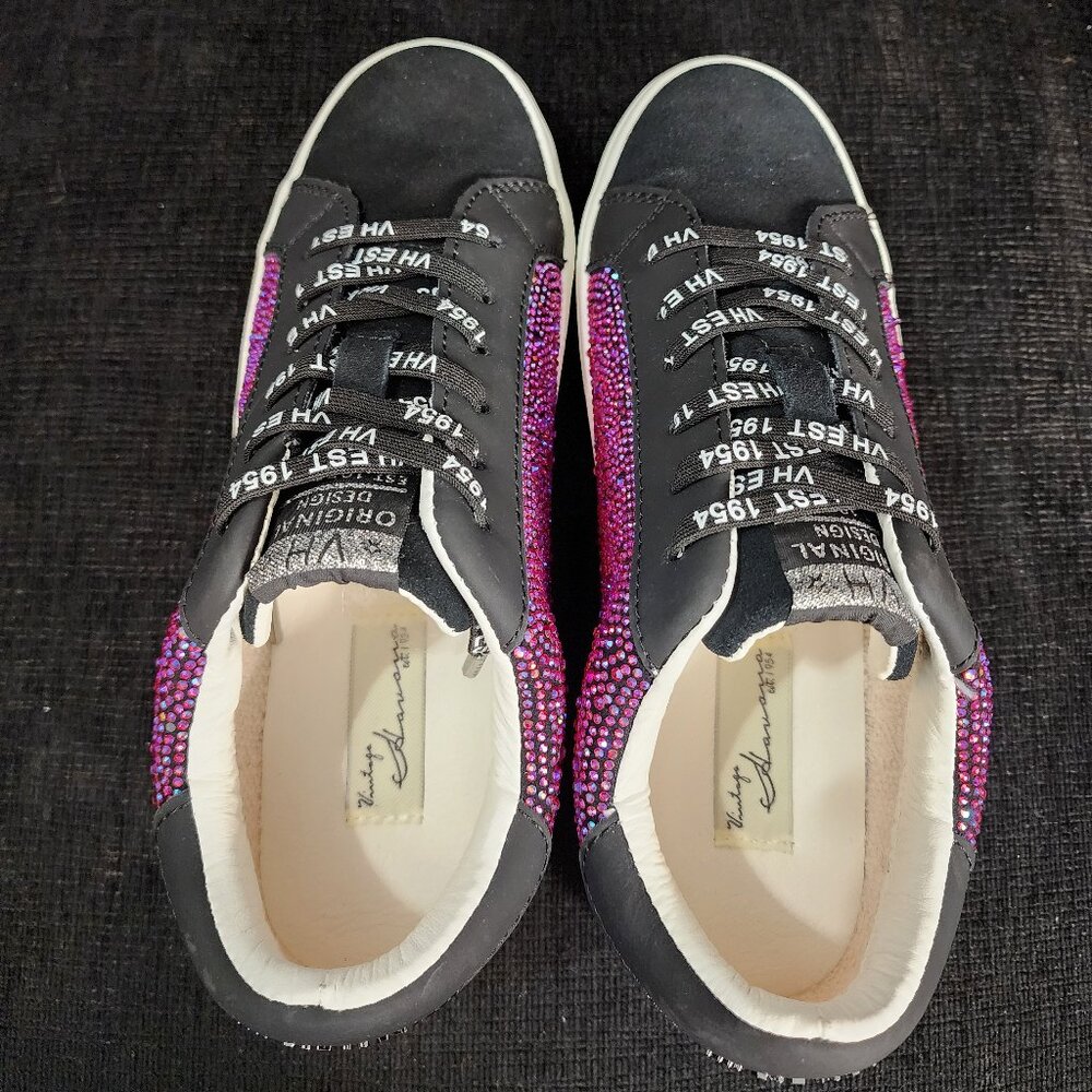 Vintage Havana Bamba Wild Black & Pink Sneakers - Woman's Size 8 - Picture 4 of 12